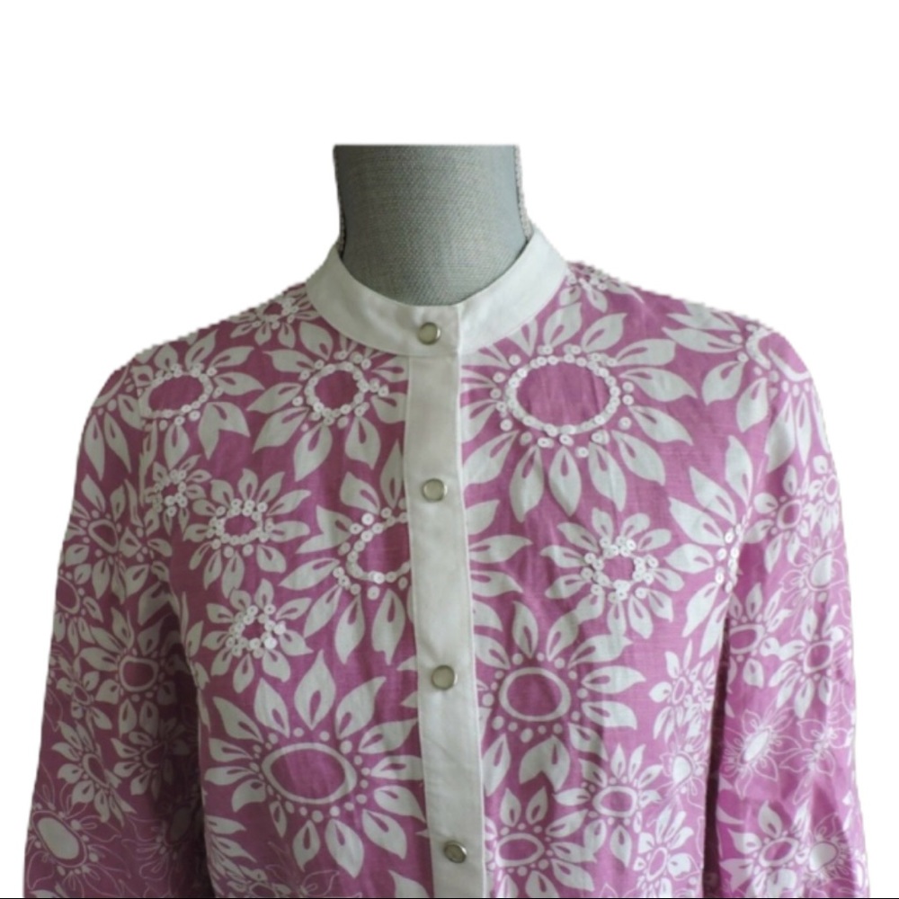 Bob Mackie Linen Pants and Shirt Set - Picture 2 of 13